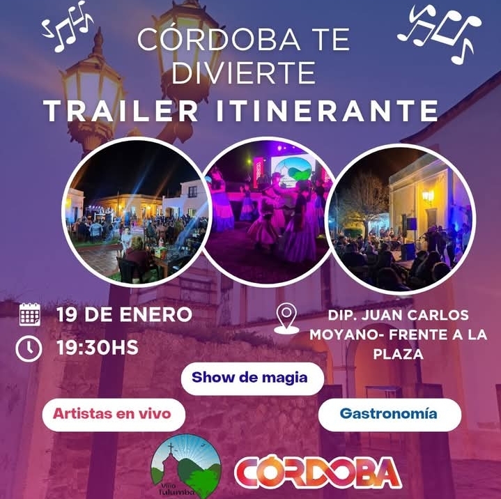 LLEGA EL TRAILER ITINERANTE DE LA AGENCIA CÓRDOBA TURISMO AL PUEBLO MÁS LINDO DEL MUNDO
