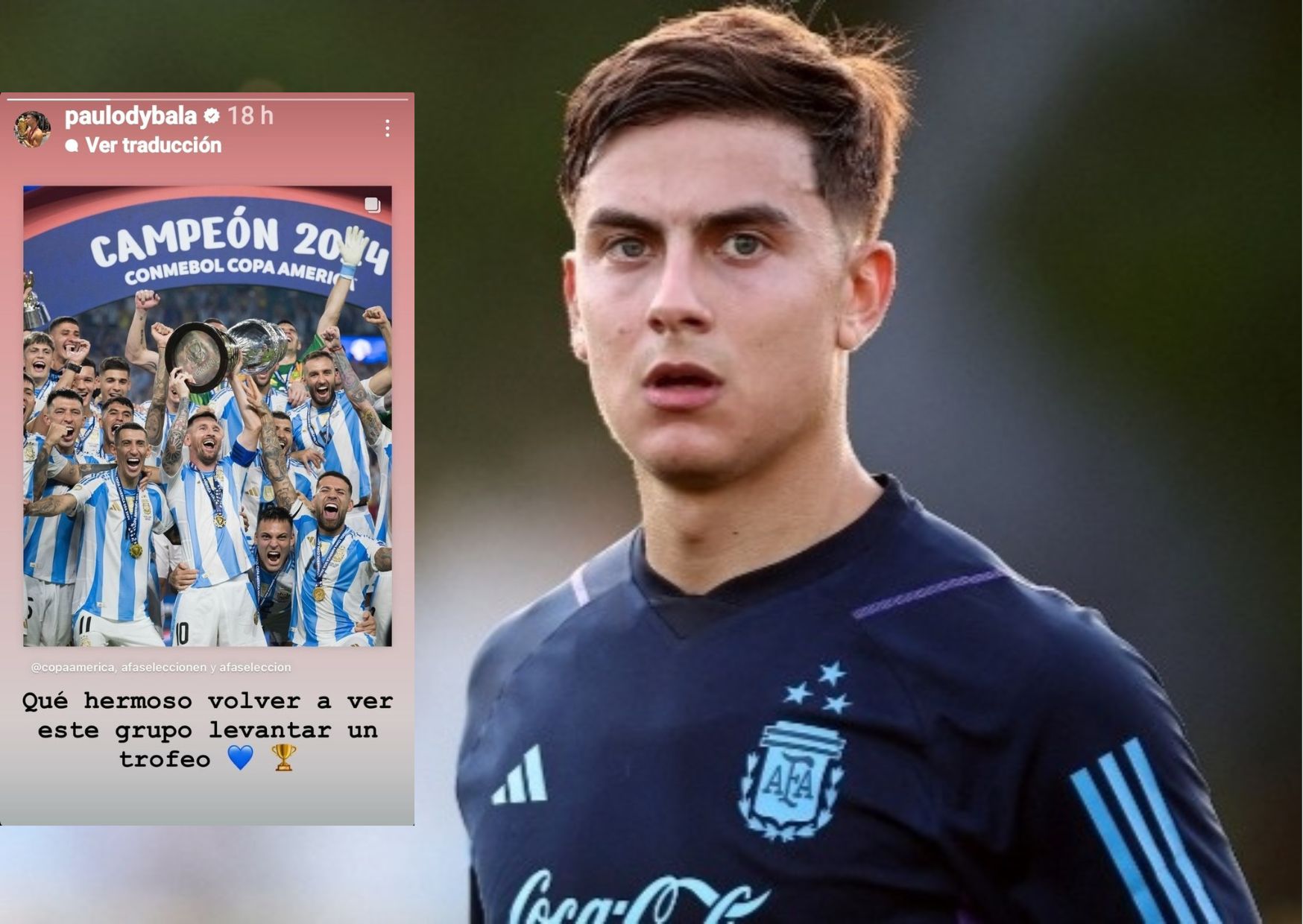 PAULO DYBALA REALIZÓ UN SENTIDO POSTEÓ TRAS EL TÍTULO DE LA SELECCIÓN ARGENTINA 