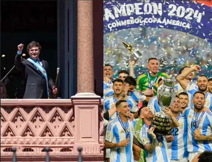 MILEI SE PLANTÓ CON LOS JUGADORES DE LA SELECCIÓN POR EL TÍTULO: 