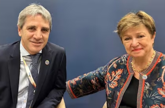 TRAS REUNIRSE CON LUIS CAPUTO, KRISTALINA GUEORGUIEVA RENOVÓ EL RESPALDO DEL FMI AL GOBIERNO