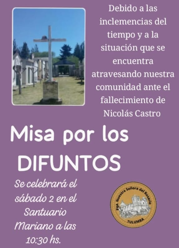 MISA DIA DE LOS DIFUNTOS EN VILLA TULUMBA 